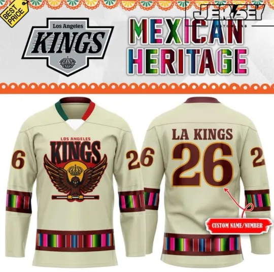 Discover Personalized Los Angeles King X 2025 Mexican Heritage Hockey Jersey