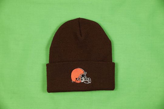 Vintage 90s Cleveland Browns Beanie Winter Hat Embroidered football Game Day