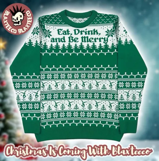 Discover Dave Matthews Band Eat Drink And Be Merry Christmas Green Ugly Sweater