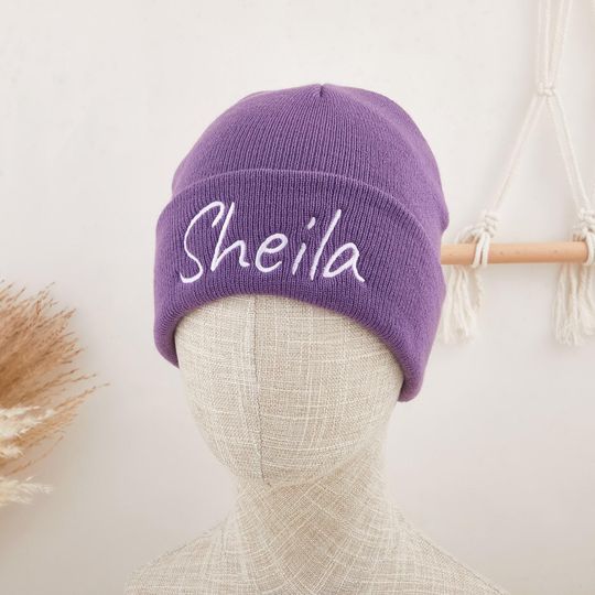 Discover Personalized Adult Beanie,Adult Beanie Hat,Adult Hat with Name,Unisex Hats,Adult Beanie Hat with Name,brithday gifts for her,christmas gifts