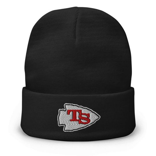Discover Taylorr Swifts and Kansas City Chiefs Inspired Embroidered Beanie