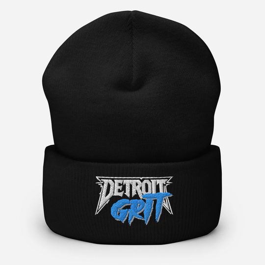 Discover Detroit Grit Embroidered Beanie - football Fan Gear