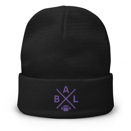 Baltimore Football Retro BAL Cross Winter Beanie Cap Hat