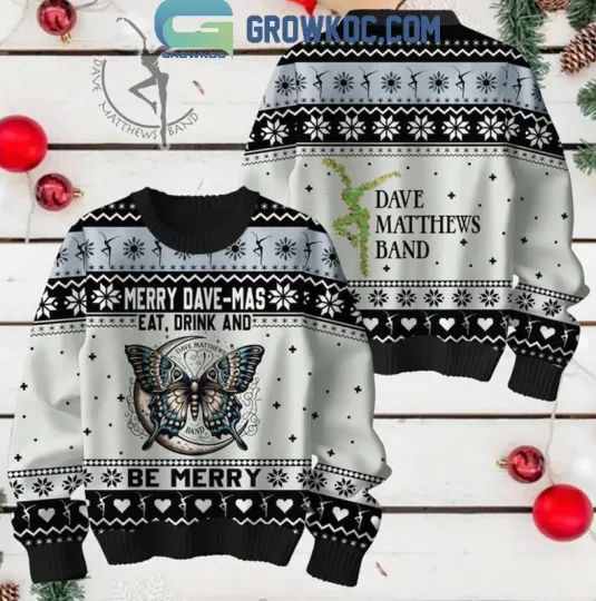 Dave Matthews Band Eat Drink Merry Christmas Holidays Ugly Sweater