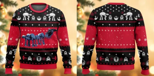 Discover Funny Star Wars Darth Vader Santa Ugly Christmas Sweater