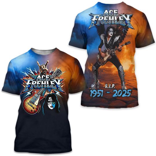 Ace Frehley 3D shirt all size
