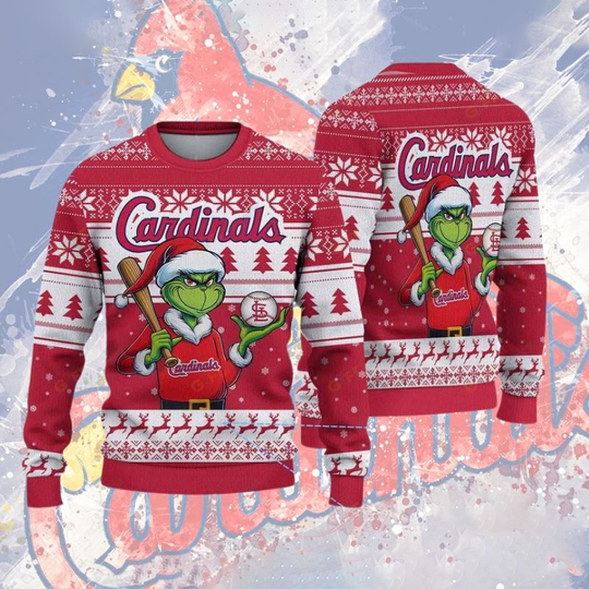 Funny Character StLouis Cardinal Ugly Sweater Holiday Xmas