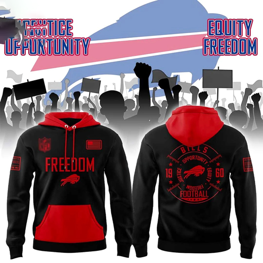 Buffalo Bills Justice Opportunity Equity Freedom Hoodie