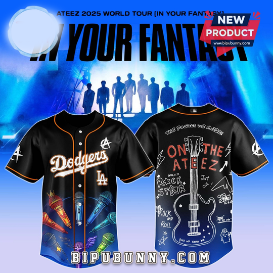 Dodgers x ATEEZ 2025 World Tour Baseball Jersey