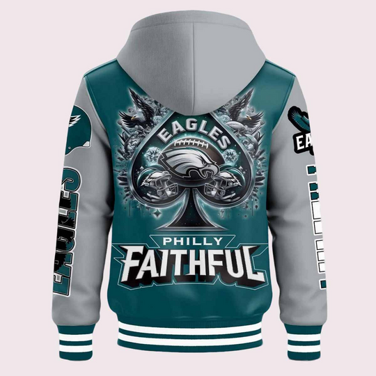 Discover Philadelphia Eagles Limited Edition Hooded Varsity Jacket