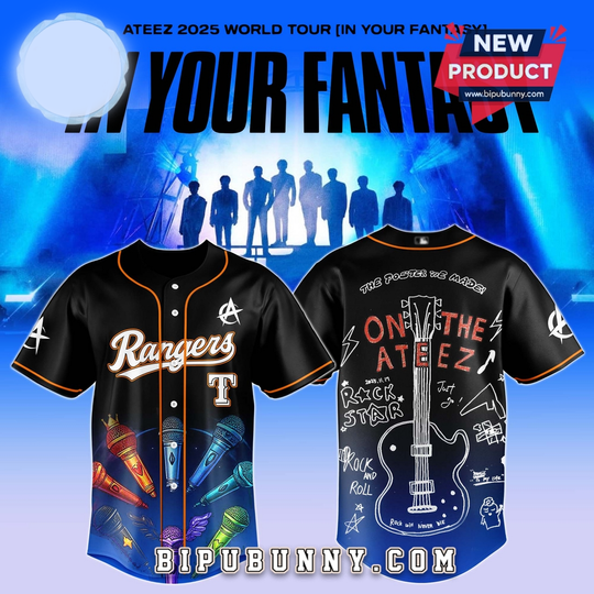 Texas Rangers x ATEEZ 2025 World Tour Baseball Jersey