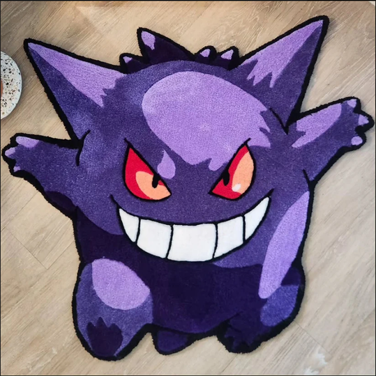 Gengar Japanese Anime Cartoon Floor Mat Runner Rug for Living Room Wool Carpet