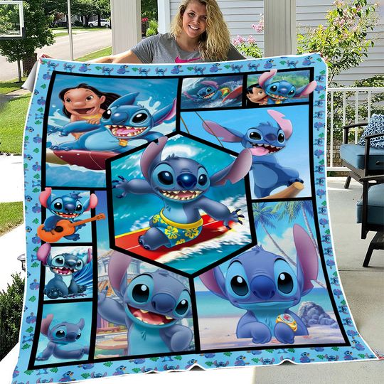 Disney Lilo And Stitch Blanket, Bedding Blanket, Stitch Fleece Blanket, Stitch Blanket, Christmas Blanket