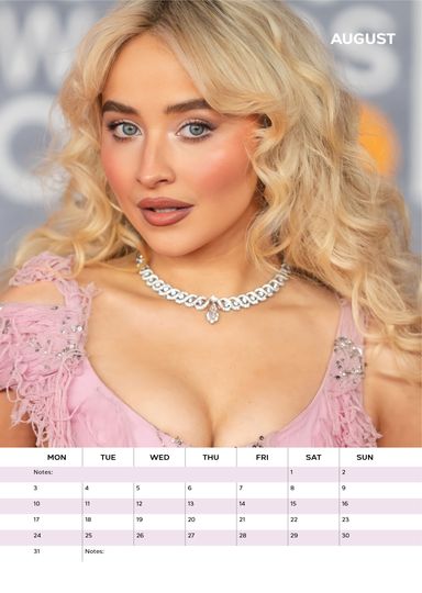 Sabrina Carpenter 2026 Calendar