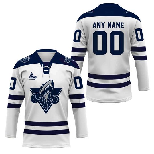 Personalized Rimouski Oceanic White Lace Hockey Shirt Men's Fan Gear Xmas Gift