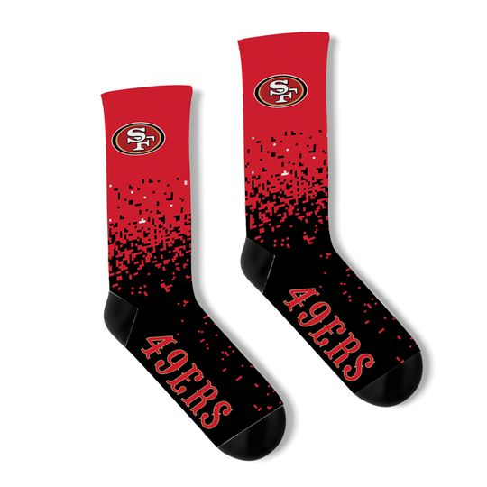 San Francisco 49ers football Spray Zone Socks - Large