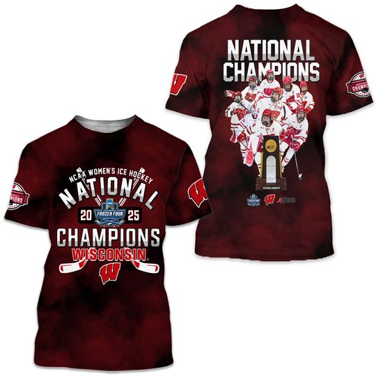 Wisconsin Badge Women’s Ice Hockey 3D Shirt