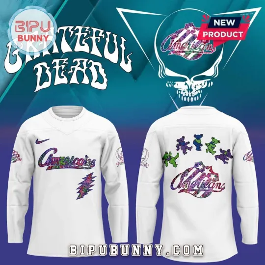 Discover Personalized Rochester Americans Grateful Dead Night Hockey Shirt Men's Fan Gear