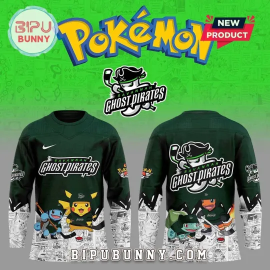 Discover Personalized Savannah Ghost Pirates x Poket mons 2025 Hockey Shirt Men's Fan Gear