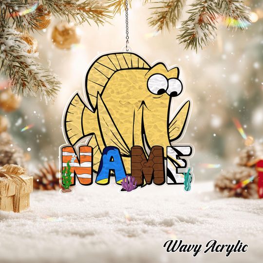 Discover Disney Finding Nemo Bubbles Christmas Ornament, Disney Bubbles Acrylic Ornament, Custom Name Disney Finding Nemo Ornament, TGOA470