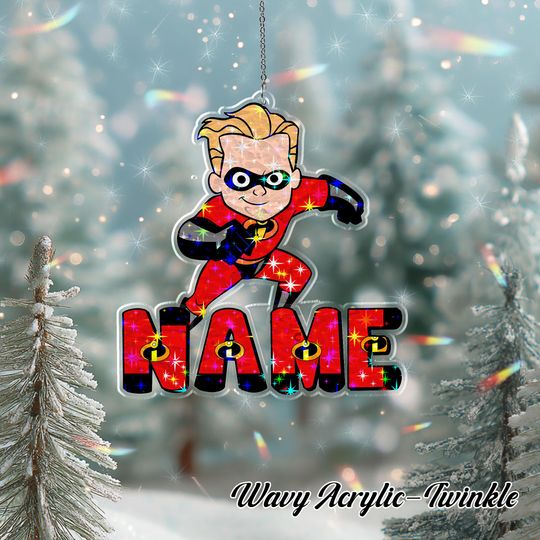 Discover Disney The Incredibles Dash Christmas Ornament, Disney Dash Acrylic Ornament, Custom Name Disney The Incredibles Ornament, TGOA693