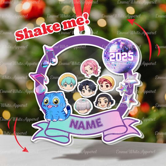 Discover Custom Abby KPop Singer Ornament, KPop Rumi Mira Zoey Girl Group Keepsake, Idol Fan Unique Gift Idea, Kpop Singer Holiday Decor Gift, DTA122