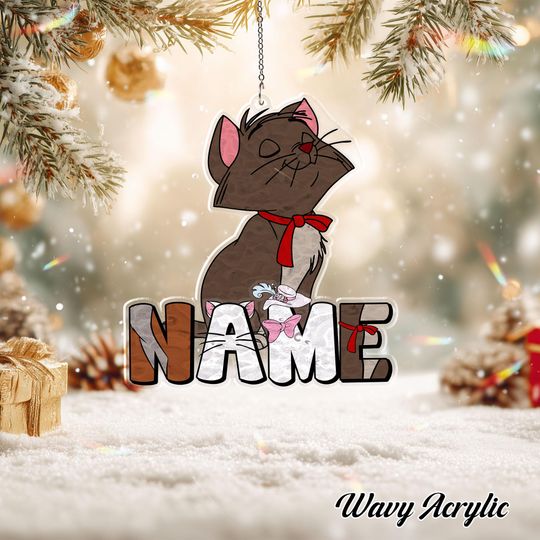 Discover Disney The Aristocats Berlioz Christmas Ornament, Disney Berlioz Acrylic Ornament, Custom Name Disney The Aristocats Ornament, TGOA670