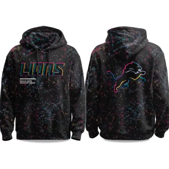 Discover 2025 Lions Crucial Catch3D All Over Printed Hoodie