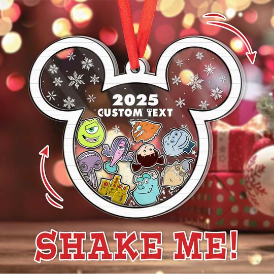 Discover Disney Monster Inc Christmas Ornament Keepsake, Monster Inc Ornament Mickey Head Shape, Christmas Tree Decoration With Monster Inc