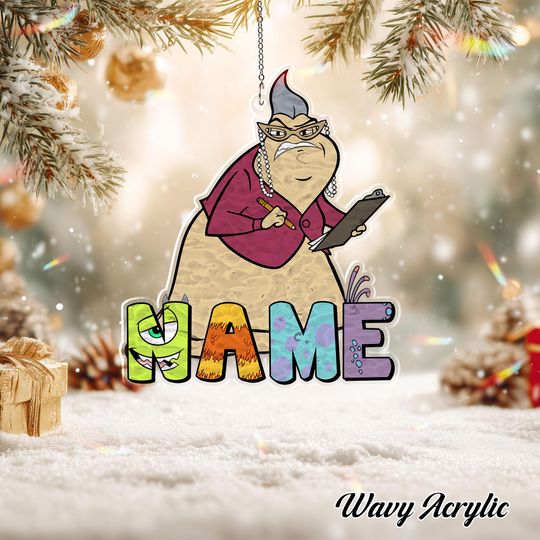 Discover Disney Monsters Inc Roz Christmas Ornament, Disney Roz Acrylic Ornament, Custom Name Disney Monsters Inc Ornament, TGOA558