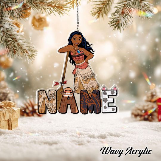 Discover Disney Moana Moana Christmas Ornament, Disney Moana Acrylic Ornament, Custom Name Disney Moana Ornament, Holiday Gift Idea 2025, TGOA546