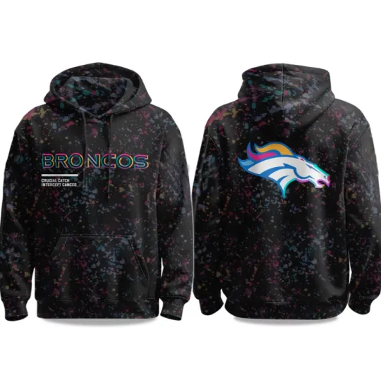 Discover 2025 Broncos Crucial Catch3D All Over Printed Hoodie
