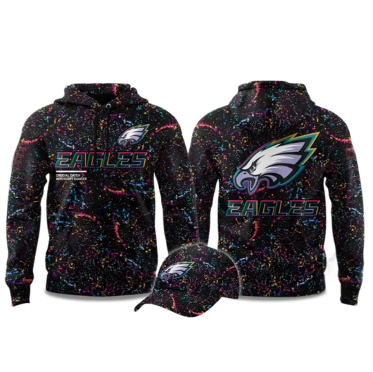Discover 2025 Eagles Crucial Catch3D All Over Printed Hoodie