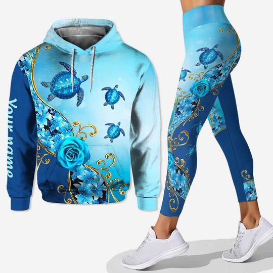 Discover Love Turtles - Personalized Hoodie And Leggings
