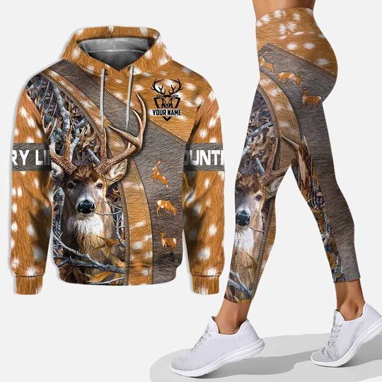 Discover Country Life - Personalized Hunting Hoodie and Leggings With 3D Pattern Print