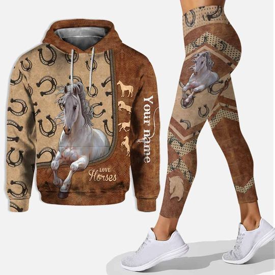 Discover Love Horses - Personalized Hoodie and Leggings