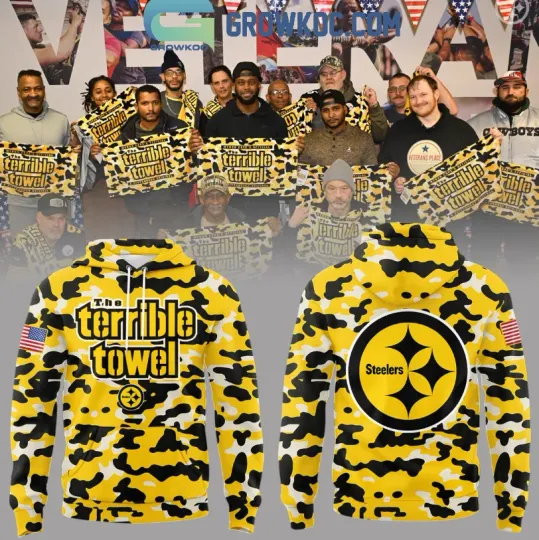 Discover Steeler The Terrible Towel Camo 3D Hoodie