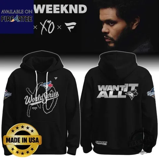 Discover Weeknds X Blue Jays World Series Xo Black 3D Hoodie