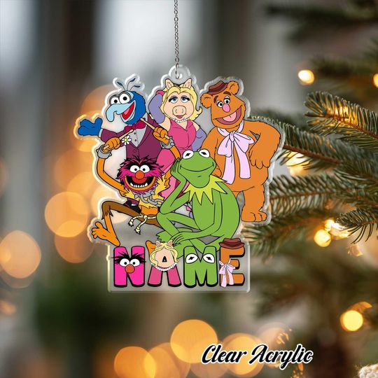 Discover Miss Piggy K the Frog Acrylic Ornament, Disney Muppets Keepsake, Puppet Show Gift, Classic TV Xmas Decor