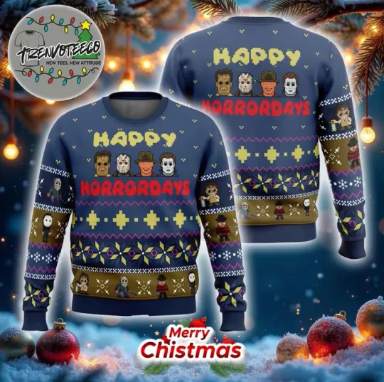 Halloween Happy Horrordays Best Give For Halloween Day Ugly Sweater