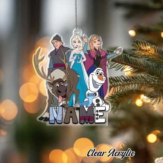 Discover Frozen Elsa Anna Ornament, Disney Olaf Sven Keepsake Decor, Custom Princess Decor Gift, Unique Ice Princess Xmas Decor Keepsake, VTB367