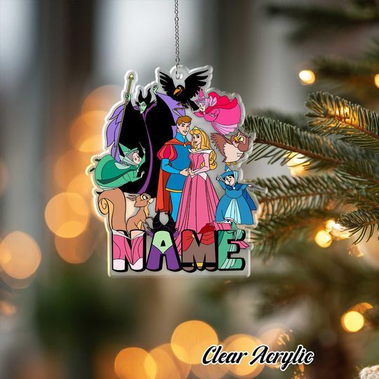 Discover Aurora Sleeping Beauty Ornament, Disney Princess Keepsake Decor, Custom Princess Aurora Gift, Unique Classic Magic Xmas Ornament, NVA736