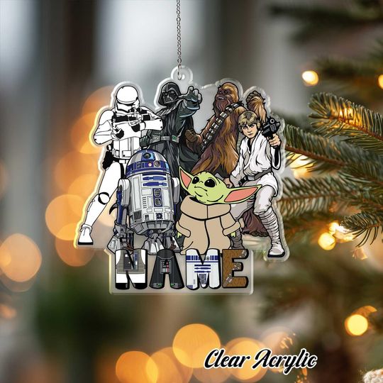 Discover Darth Vader Star Wars Ornament, Sith Lord Movie Keepsake Decor, Custom Galactic Empire Gift, Unique Villain Holiday Ornament for Him, VTB351