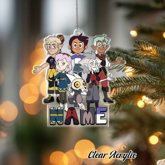 Discover The Owl House Luz Eda Amity Hunter Ornament, Disney Cartoon Fantasy Decor, Custom Magic School Keepsake, Unique Witch Xmas Gift, VTB386