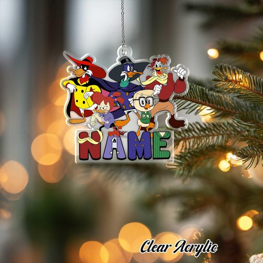 Discover Darkwing Duck Gosalyn Ornament, Disney Superhero Cartoon Keepsake Decor, Custom Launchpad Gift, Unique Action Hero Holiday Keepsake, VTB384
