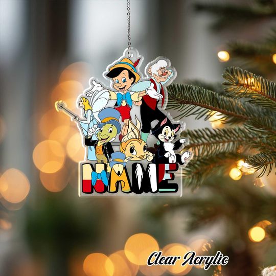 Discover Jiminy Cricket Pinocchio Ornament, Disney Pinocchio Keepsake Decor, Custom Geppetto Blue Fairy Gift, Unique Movie Xmas Keepsake, NVA733