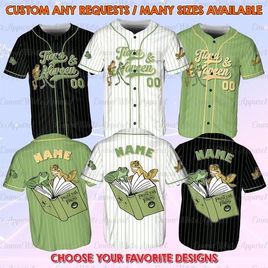 Princess and the Frog Tiana Naveen Baseball Jersey for Kids