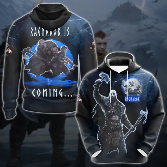 God Of War Ragnarok Video Game 3D All Over Printed Hoodie