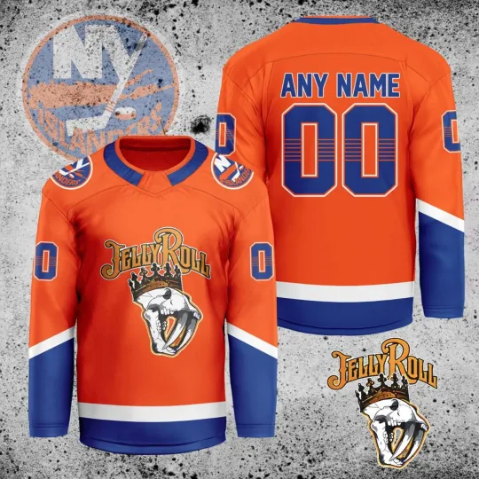 Discover Personalized New York Islanders X Jelly Roll Hockey Shirt Men's Fan Gear Gift