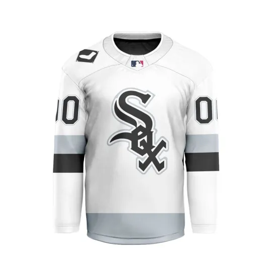 Discover Personalized Chicago White Sox Away Hockey Shirt Men's Fan Gear Christmas Gift